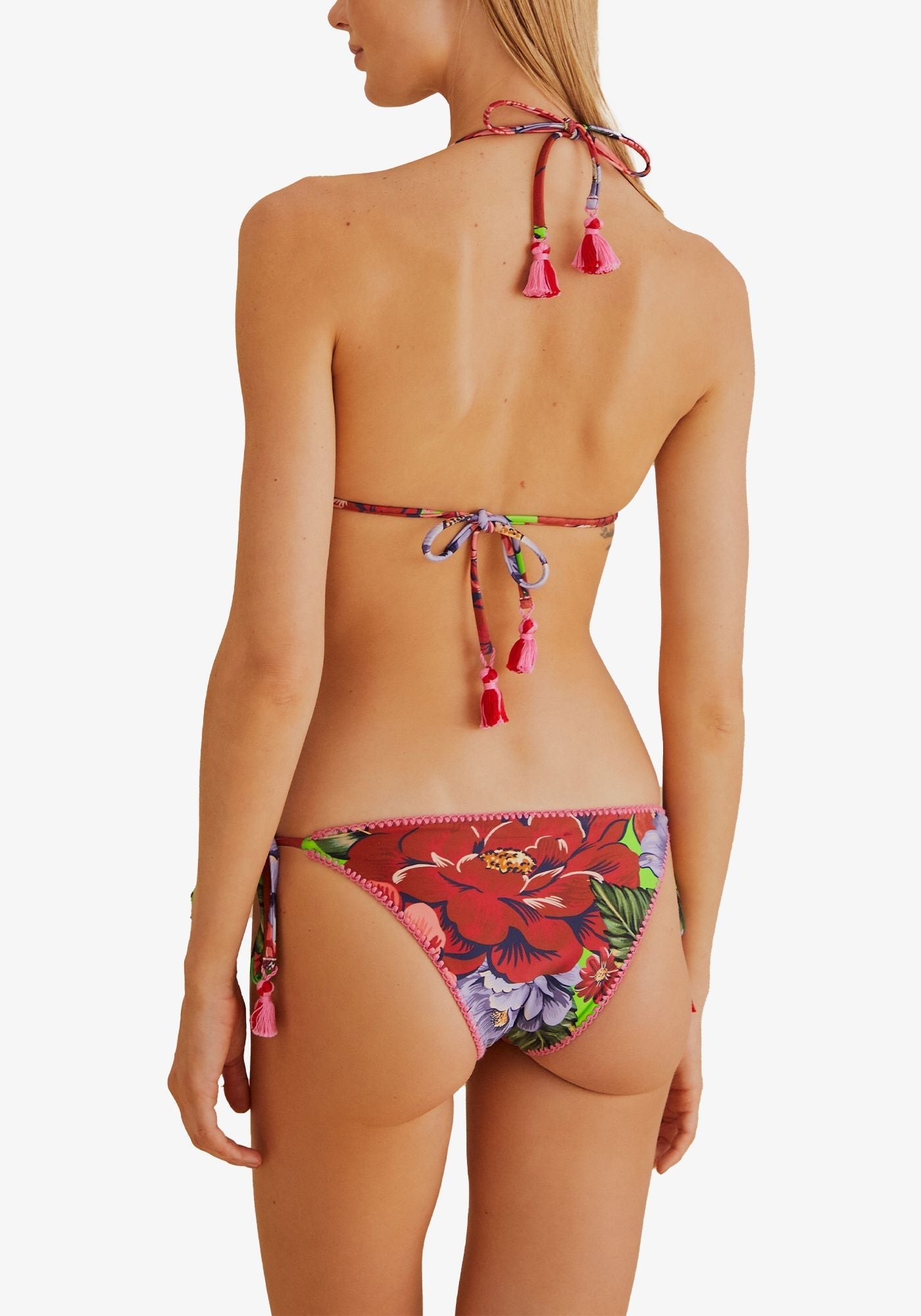 Bas de bikini taille basse Chita d'hiver - Rouge