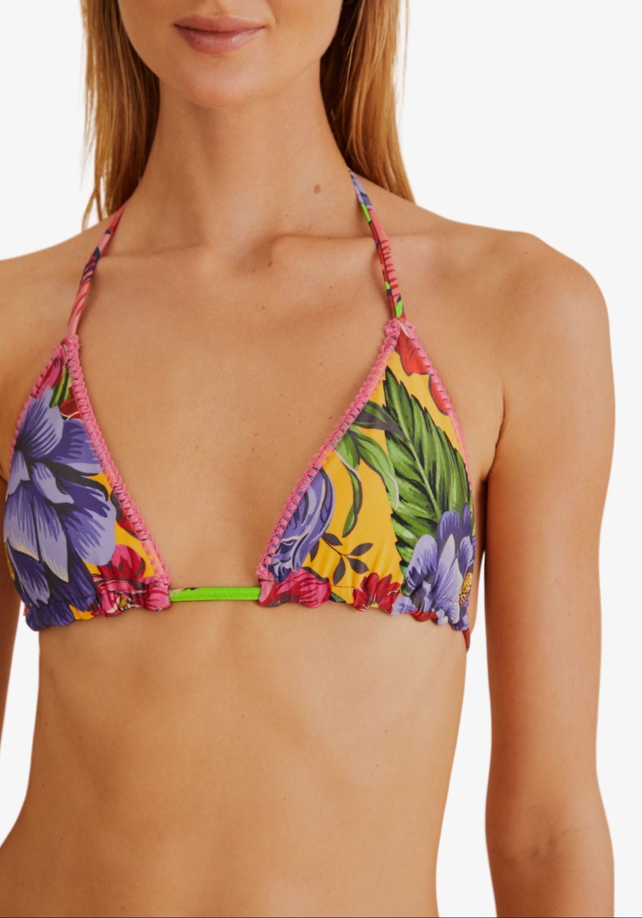 Haut de bikini noué sur le côté Chita d'hiver - Rouge
