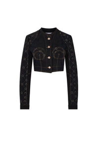 Veste courte en denim Upcyclée - Black