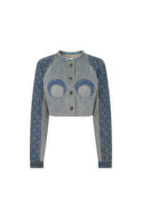 Veste courte en denim Upcyclée - Grey Denim