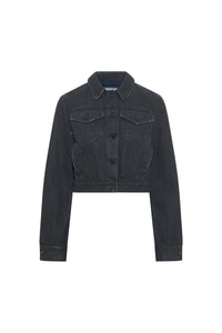 Veste courte Moon en denim - Noir