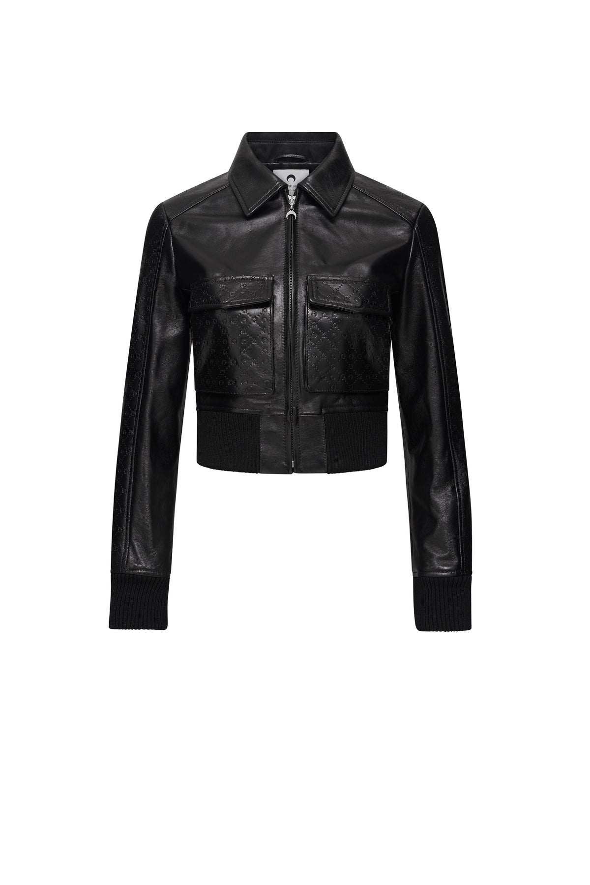 Blouson en cuir embossé - Black