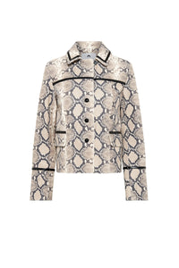 Blouson en cuir imprimé - Grege