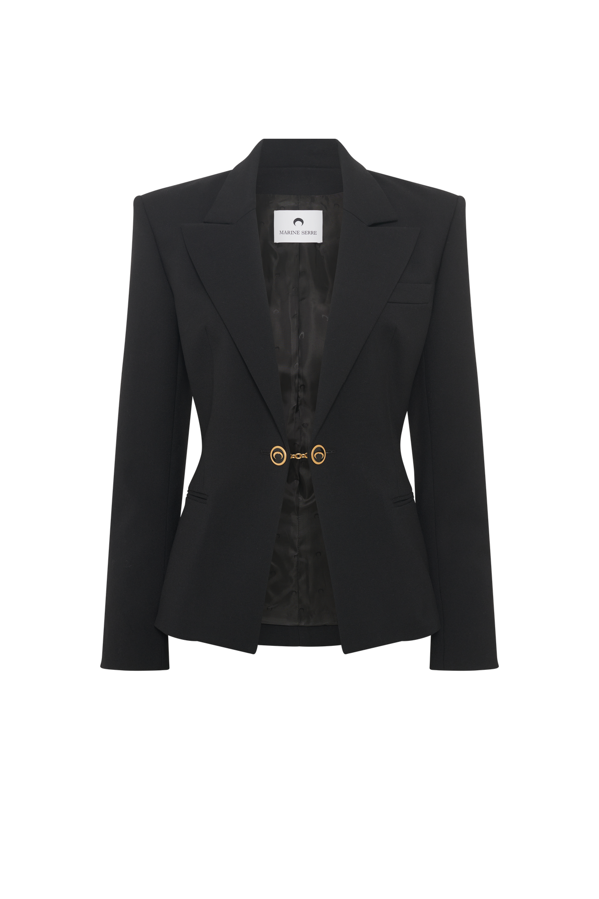 Virgin Wool Stretch Twill Blazer - Noir