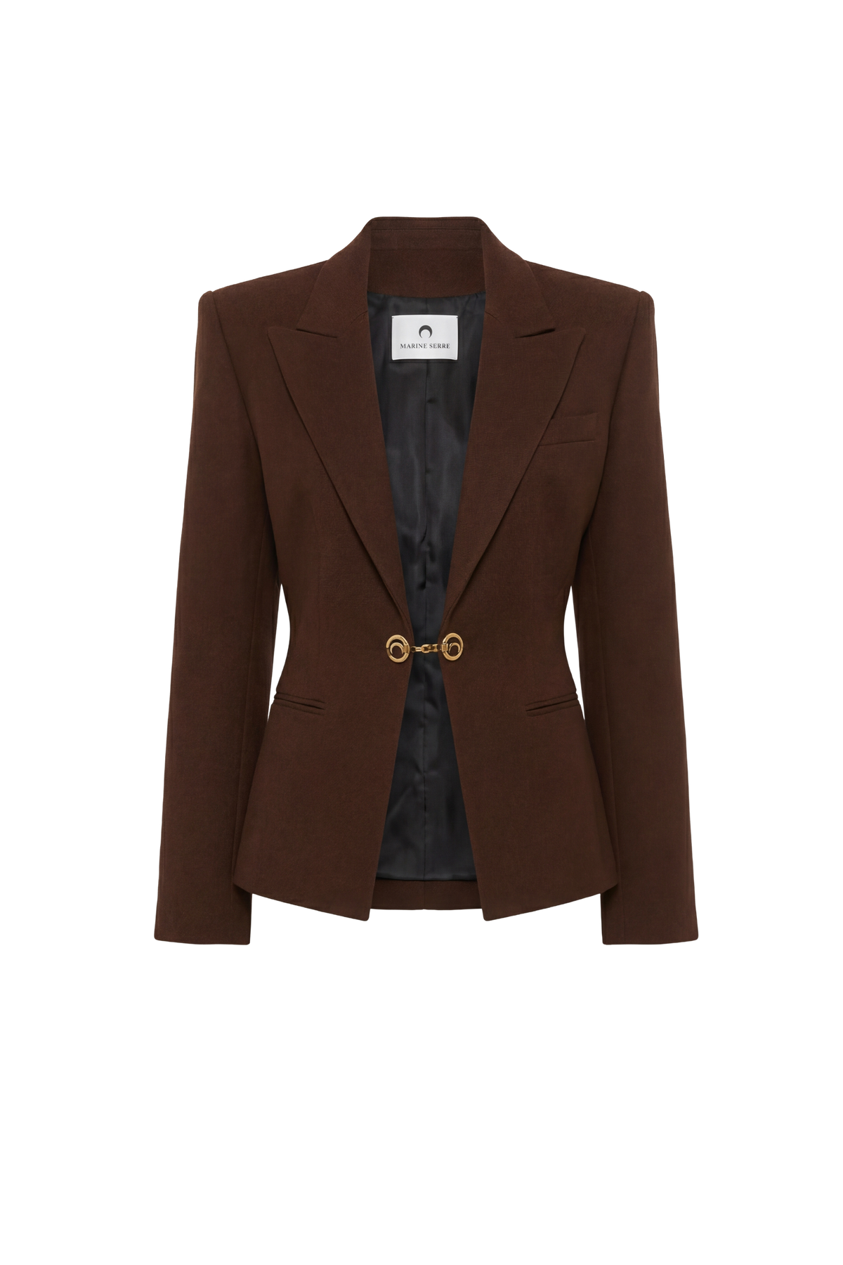 Virgin Wool Stretch Twill Blazer - Marron