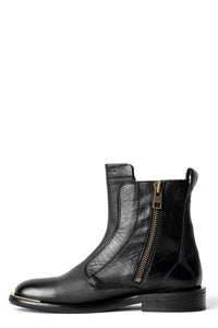 Bottines Laureen High en cuir - Noir