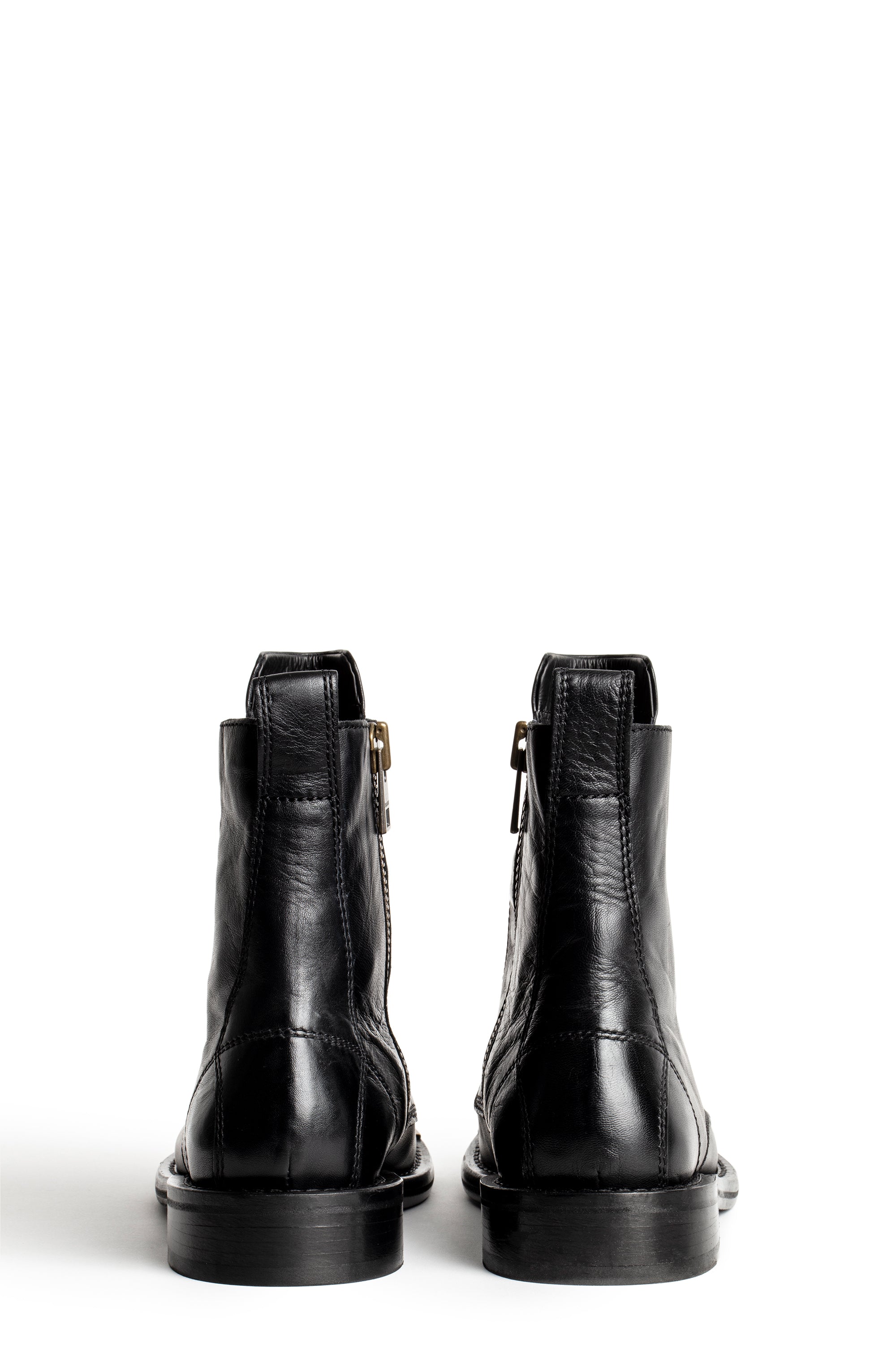 Bottines Laureen High en cuir - Noir