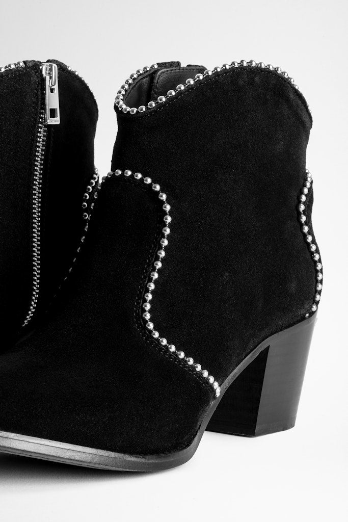 Bottines Molly Suede Studs - Noir
