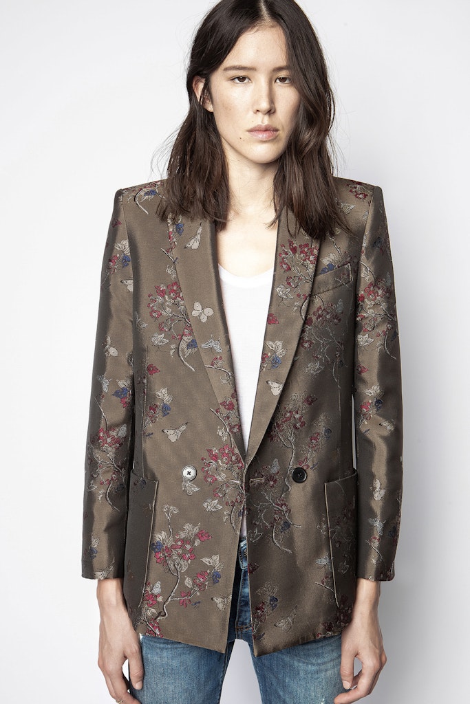 ZHORS LIGNE BEIGE VISKO JAC BLOSSOM VESTE