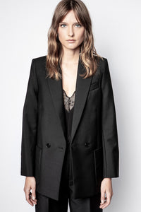 ZHORS LIGNE NOIR VISKO SMOKING VESTE