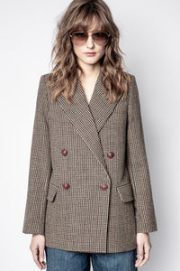 Veste View Dogstooth - Marron