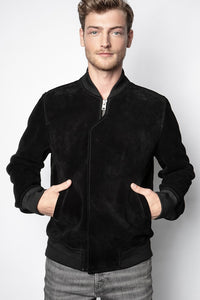 ZHORS LIGNE NOIR LARKO SUEDE BLOUSON CUIR