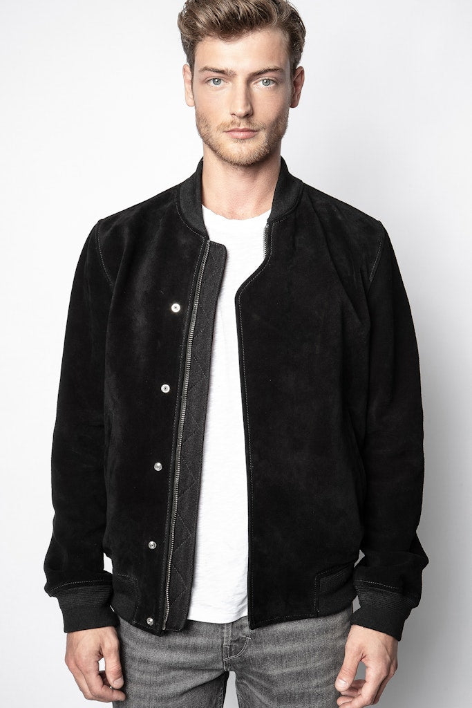 ZHORS LIGNE NOIR LARKO SUEDE BLOUSON CUIR