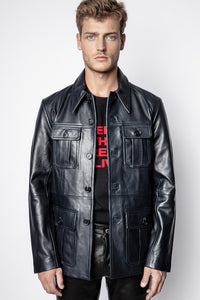Blouson D-Lowy Show en cuir - Night