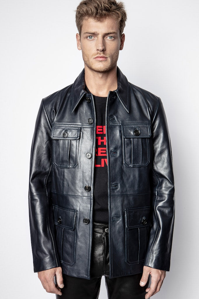 Blouson D-Lowy Show en cuir - Night