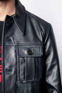 Blouson D-Lowy Show en cuir - Night