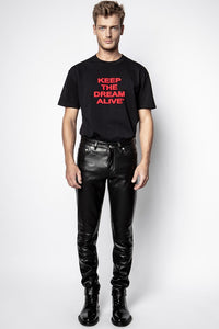 Pantalon D-David Show en lin - Noir