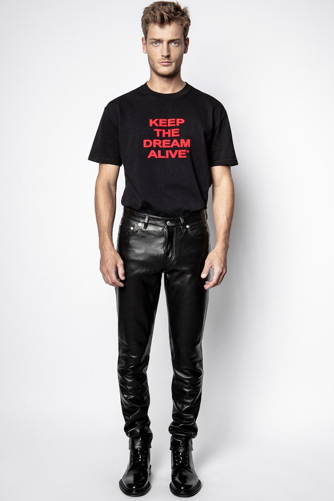 Pantalon D-David Show en lin - Noir