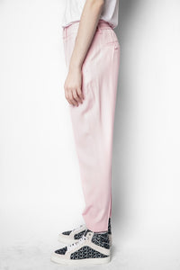 Panda Crepe Pants - Pink