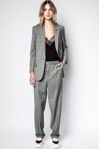 Peter Check trousers - Grey