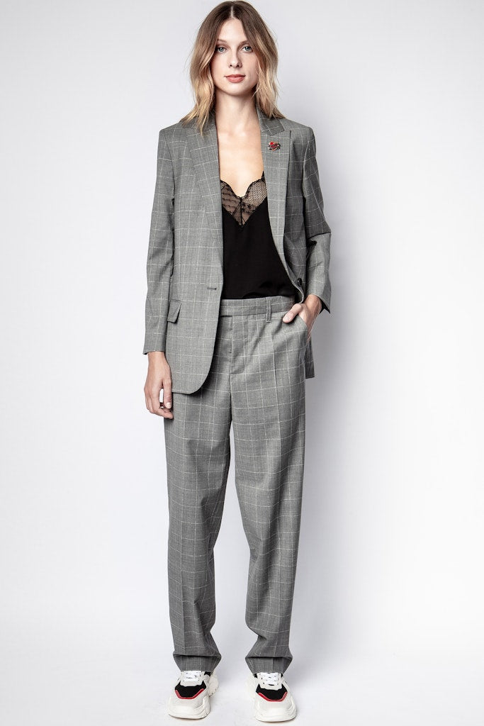 Peter Check trousers - Grey