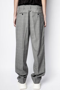 Peter Check trousers - Grey