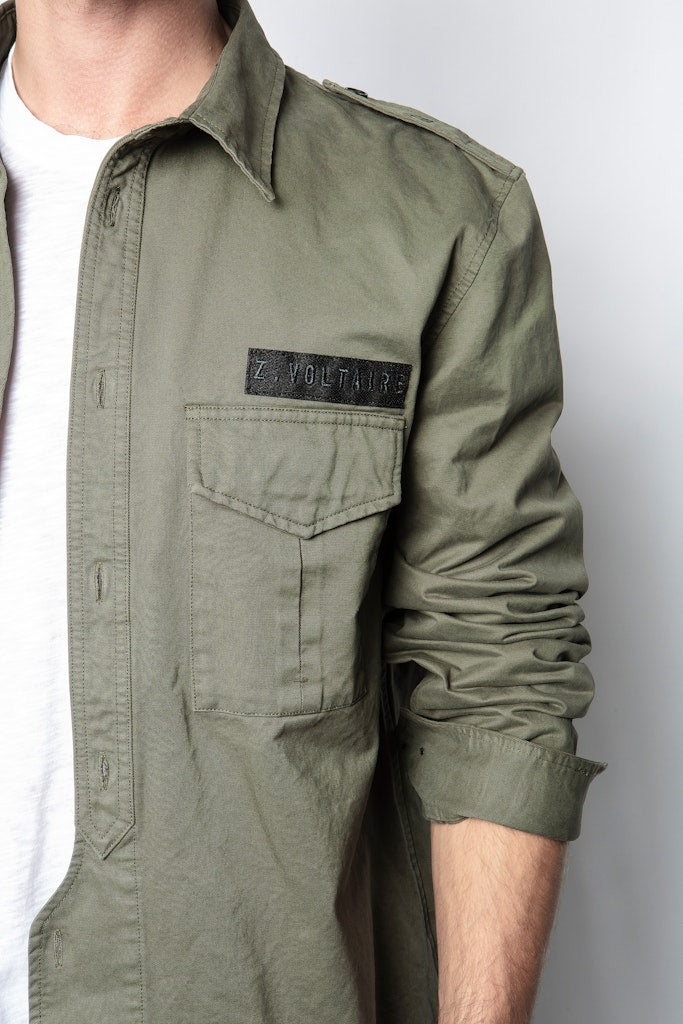 Chemise Serge Mili Dye - Kaki Clair