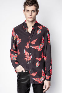ZHORS LIGNE NOIR STAN VISCOSE PRINT EAGLE EYES