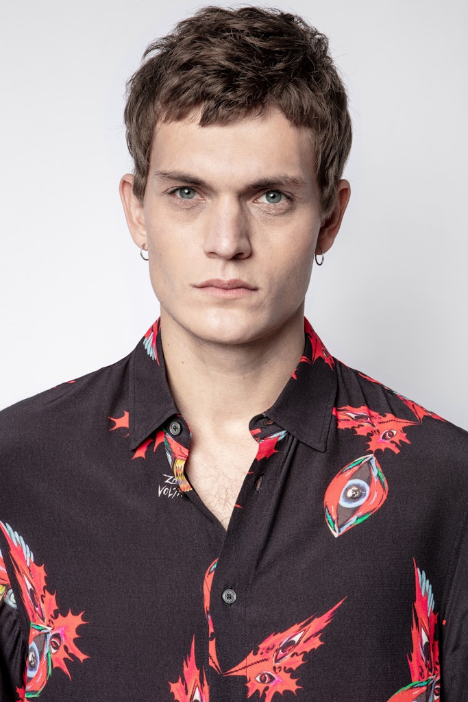 ZHORS LIGNE NOIR STAN VISCOSE PRINT EAGLE EYES