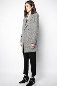 ZHORS LIGNE NOIR MARCO CHEVRON MANTEAU
