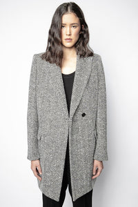 ZHORS LIGNE NOIR MARCO CHEVRON MANTEAU