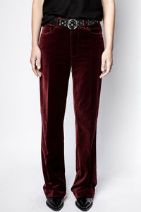 Pistol velour trousers - Bordeaux
