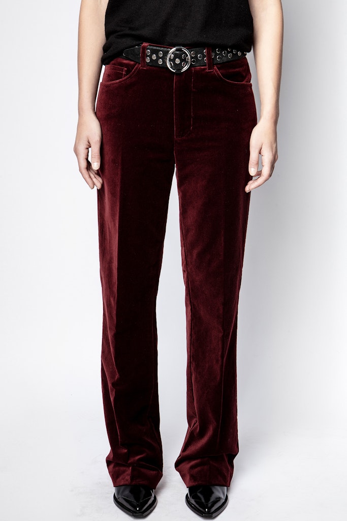 Pistol velour trousers - Bordeaux