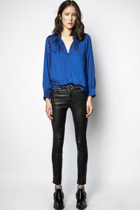 Blouse Tink en satin - Bleu De Chine