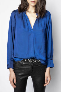 Blouse Tink en satin - Bleu De Chine