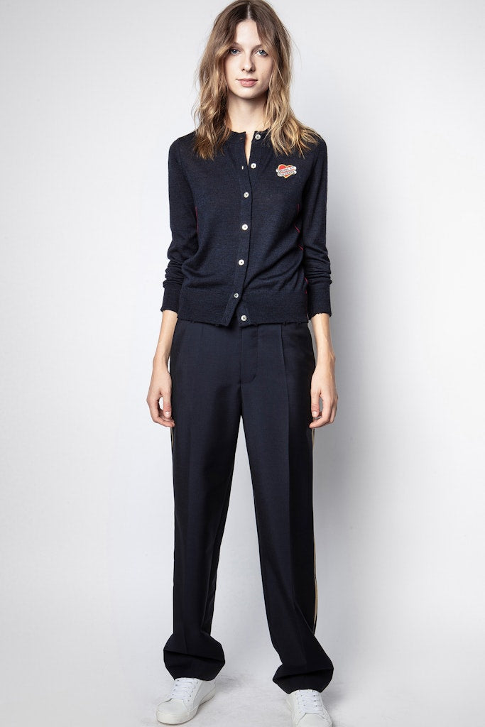 Cardigan de tailleur Peter en laine - Encre