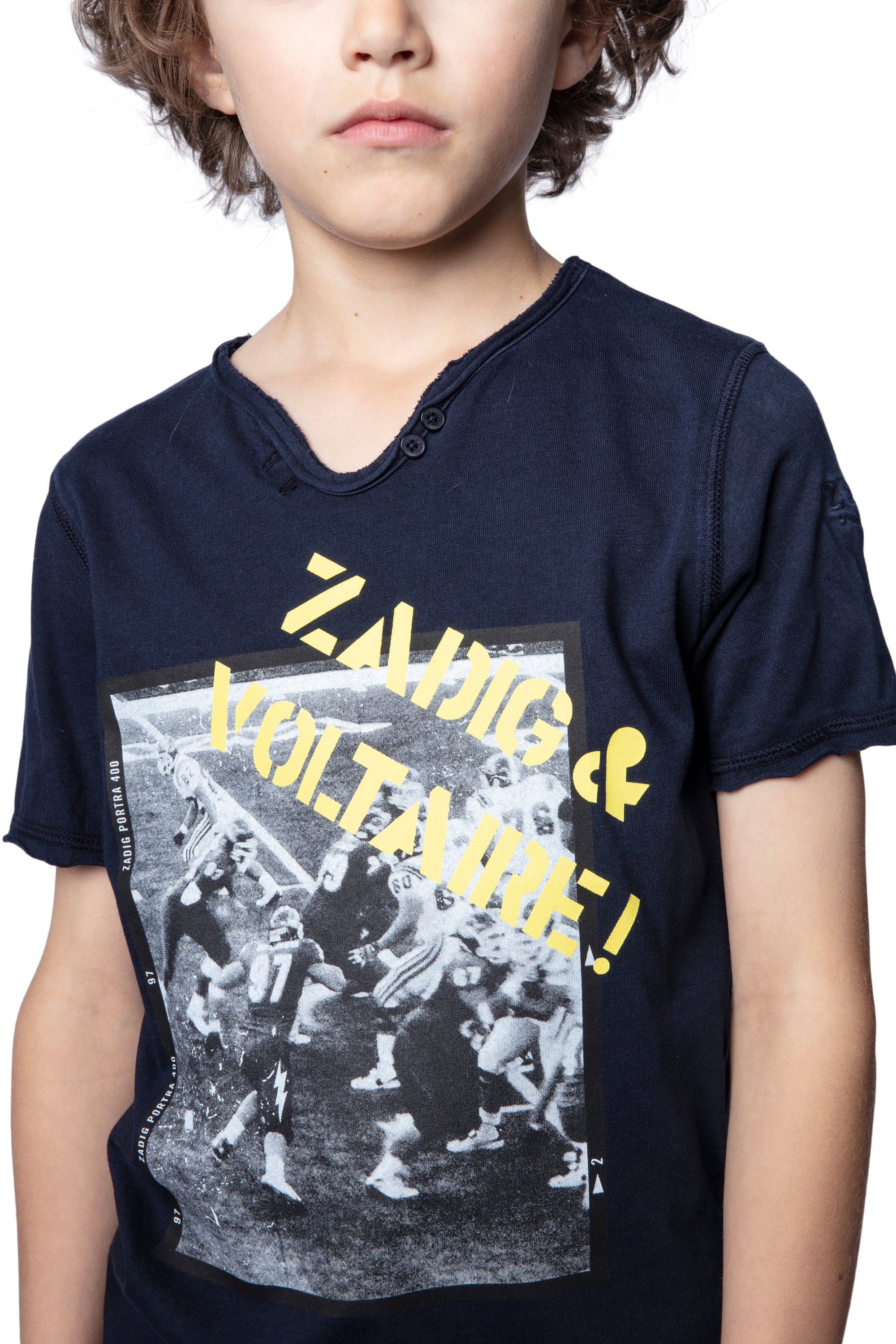 T-shirt Boxer en soie - Bleu