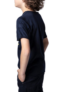 T-shirt Boxer en soie - Bleu