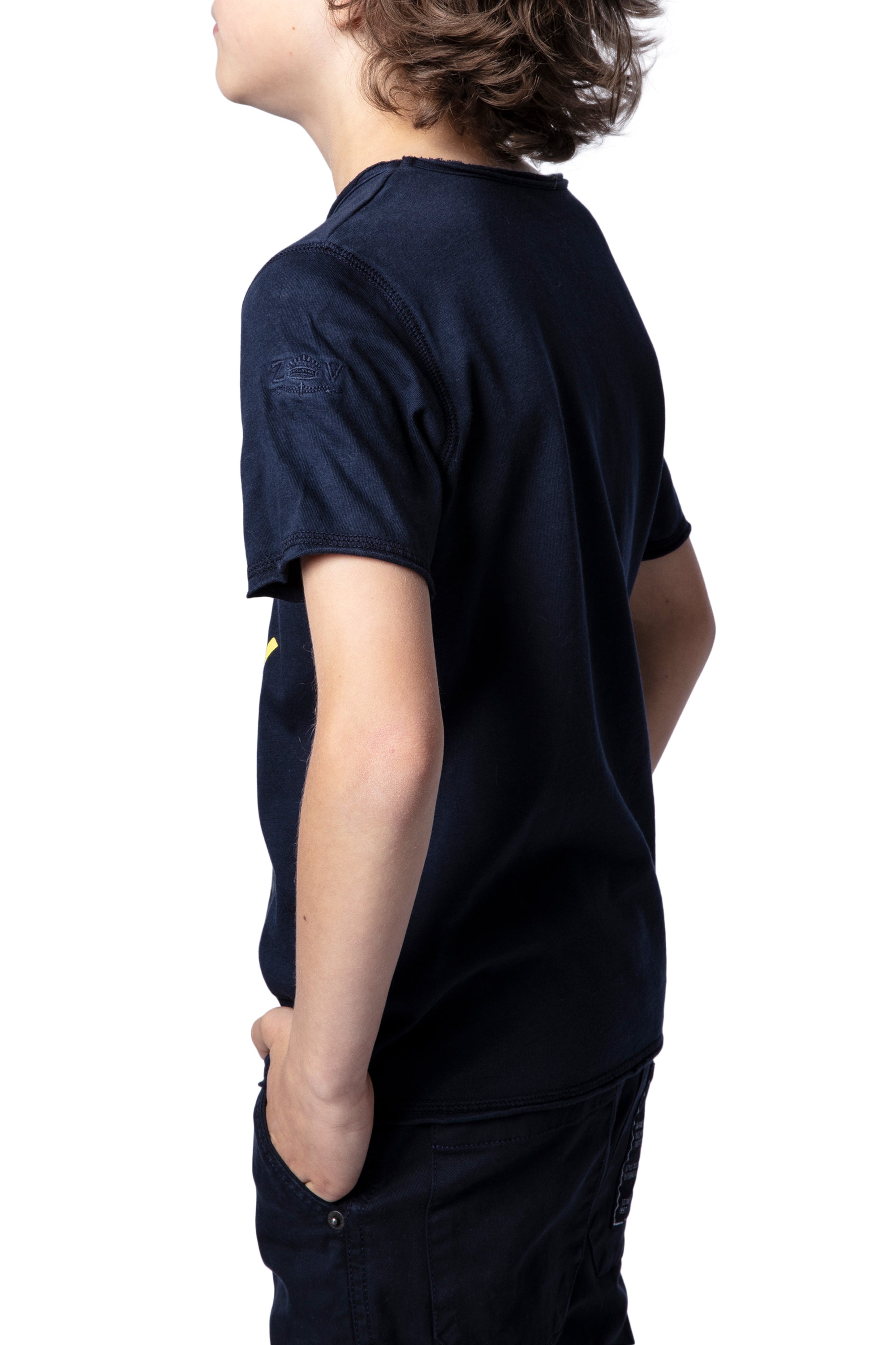 T-shirt Boxer en soie - Bleu