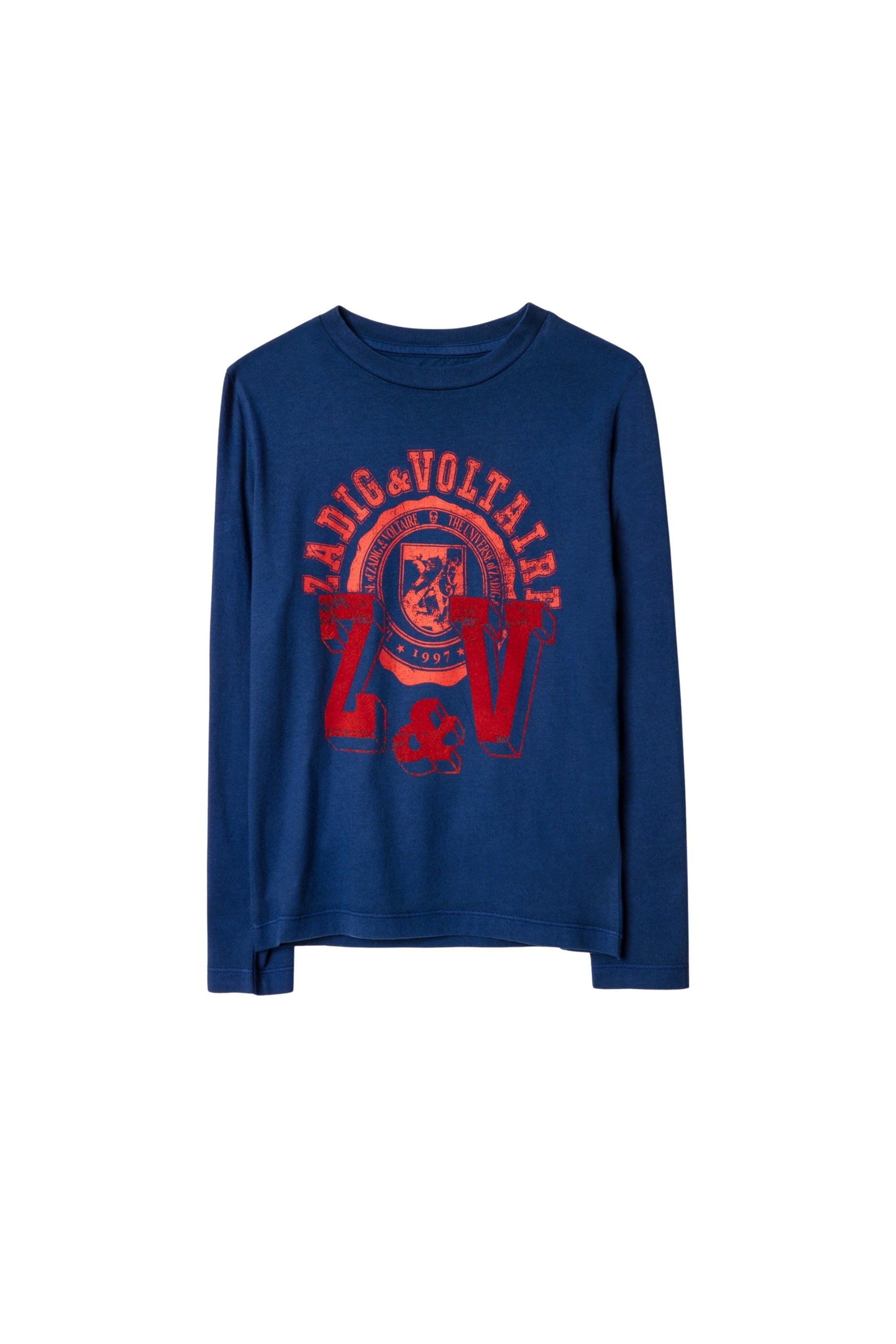T-shirt Kita en cachemire - Bleu