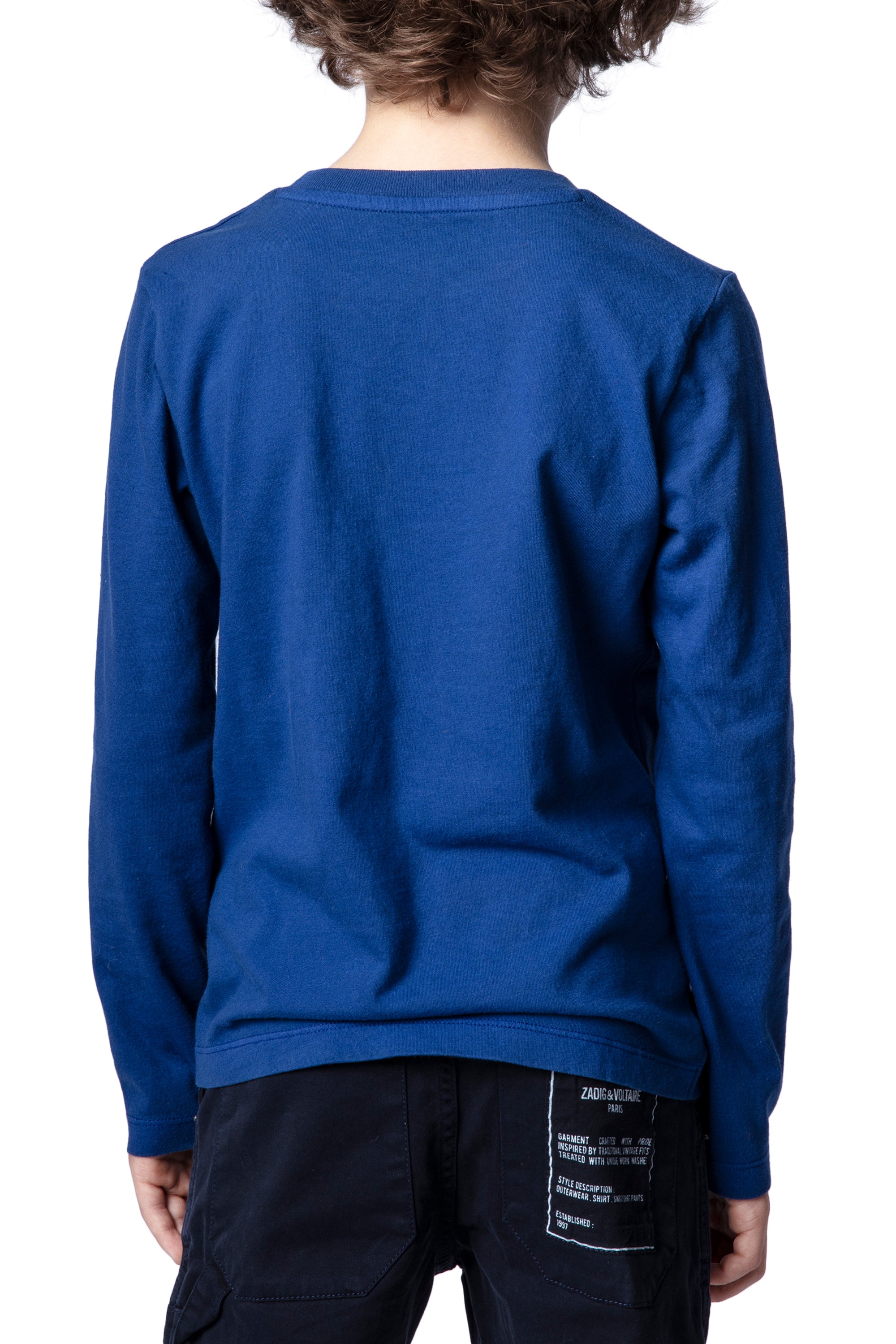 T-shirt Kita en cachemire - Bleu