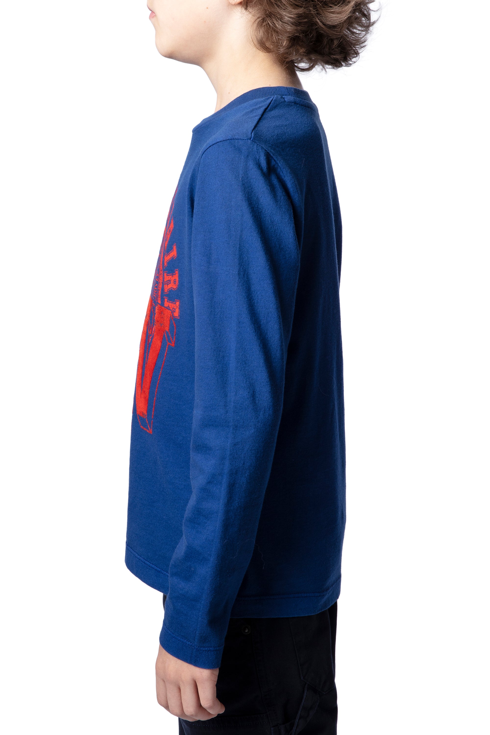 T-shirt Kita en cachemire - Bleu