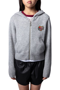 Sweat-shirt Mae à capuche en lin - Gris