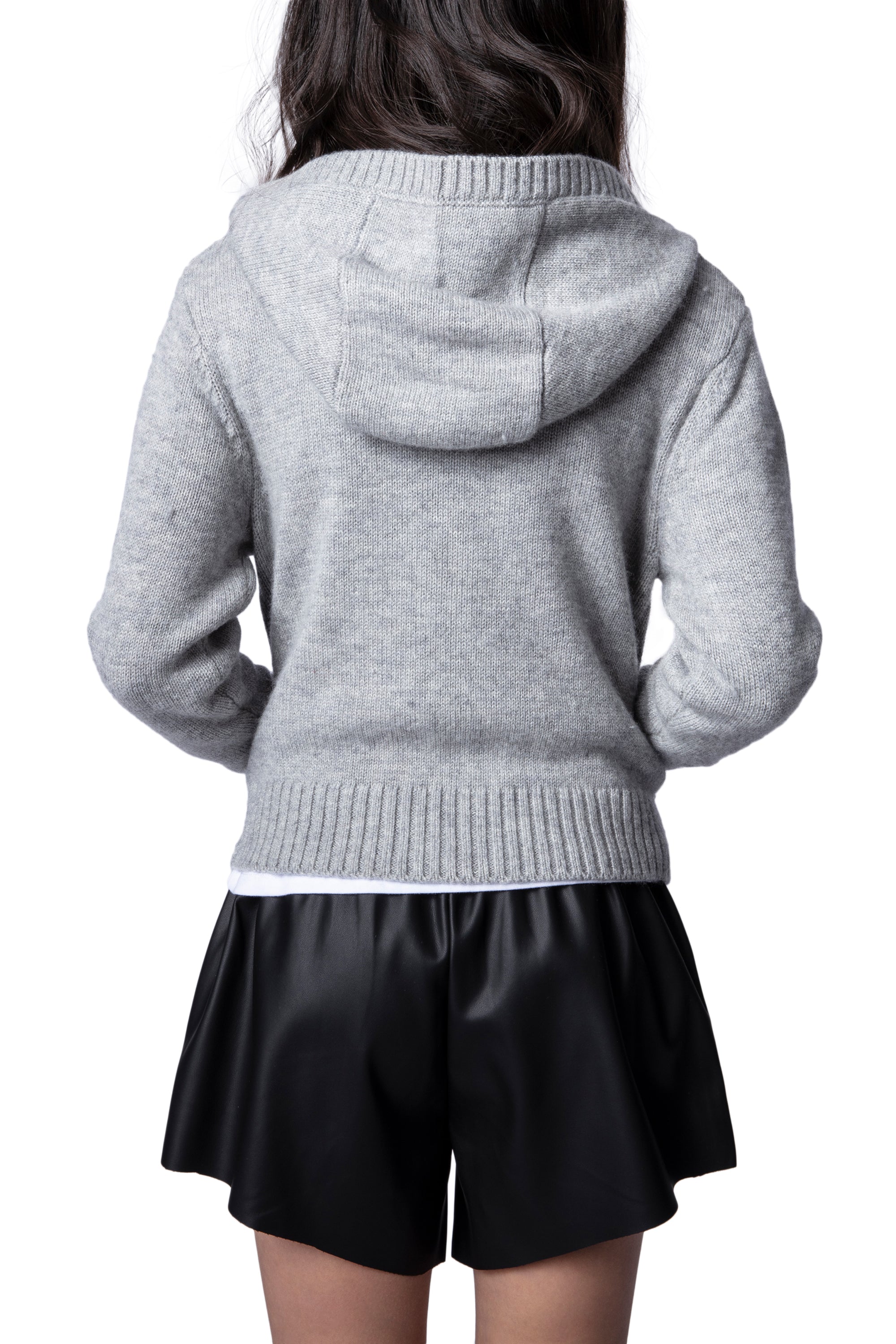 Sweat-shirt Mae à capuche en lin - Gris