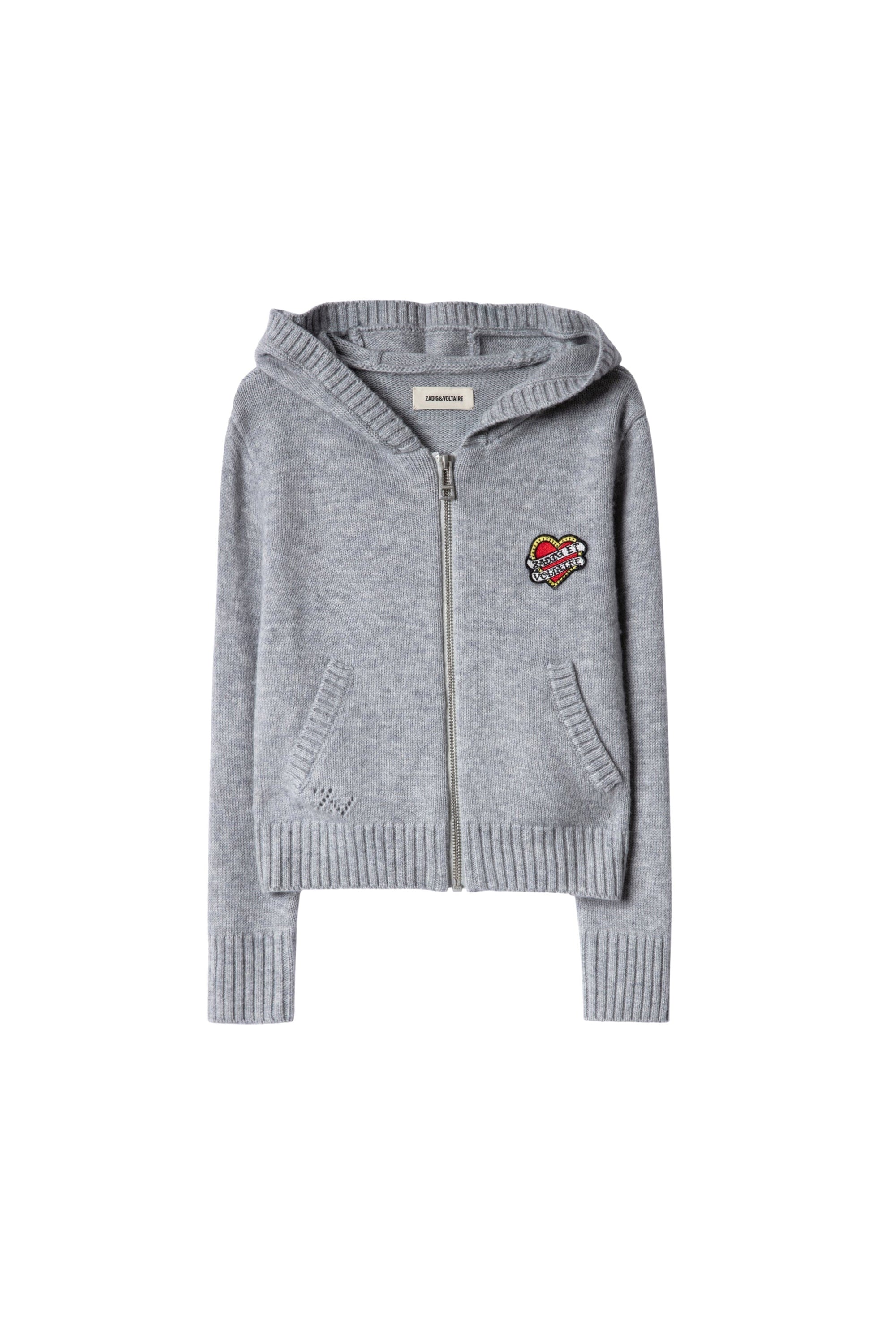 Sweat-shirt Mae à capuche en lin - Gris