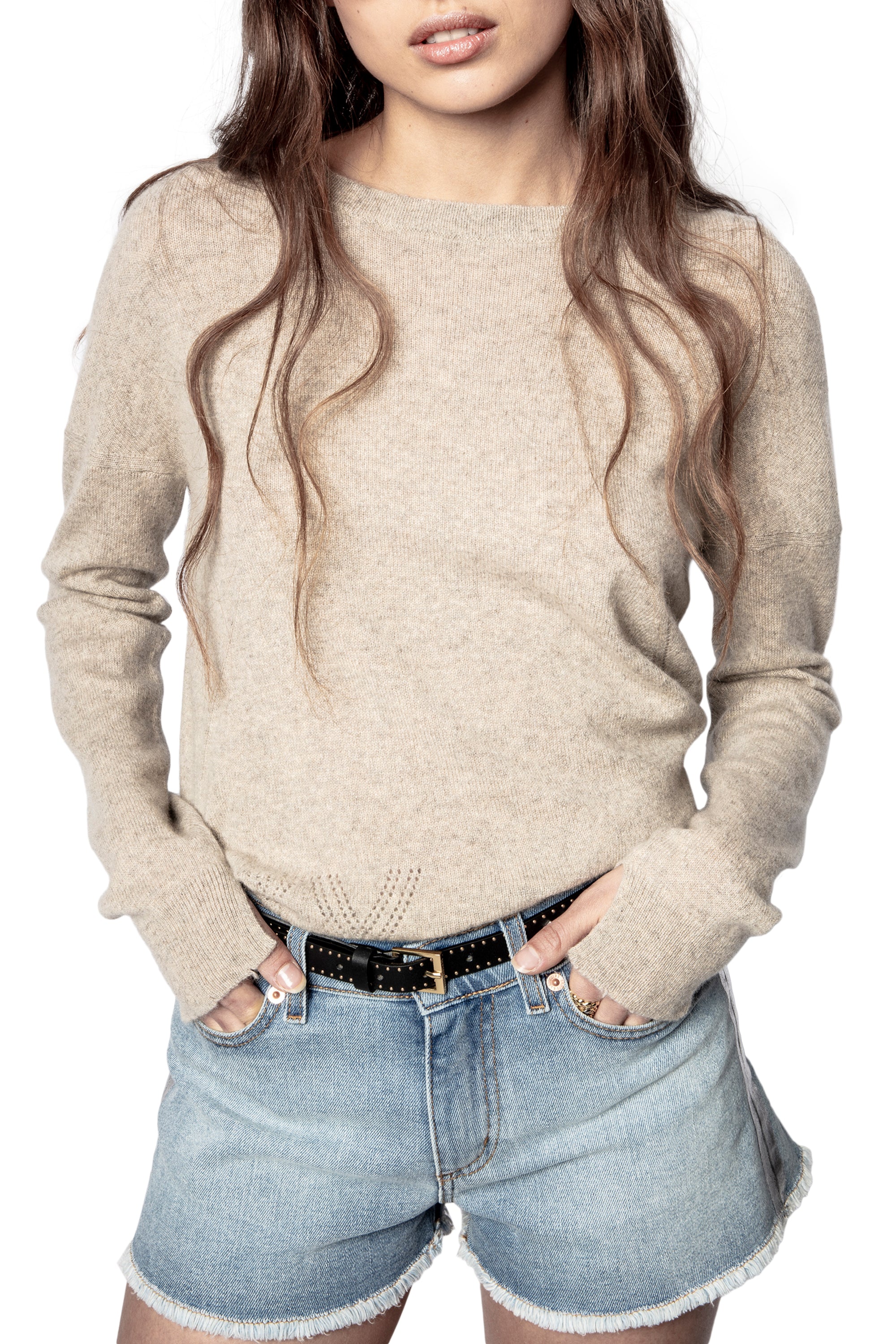 Cici Patch Stars Stars cashmere jumper - Canvas