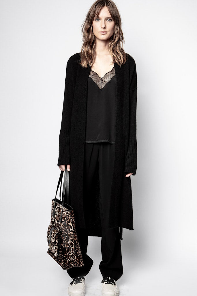 ZHORS LINE BLACK ROSANY C CASHMERE COAT