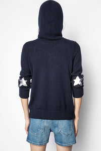 Cardigan Cassy Patch en cachemire - Encre