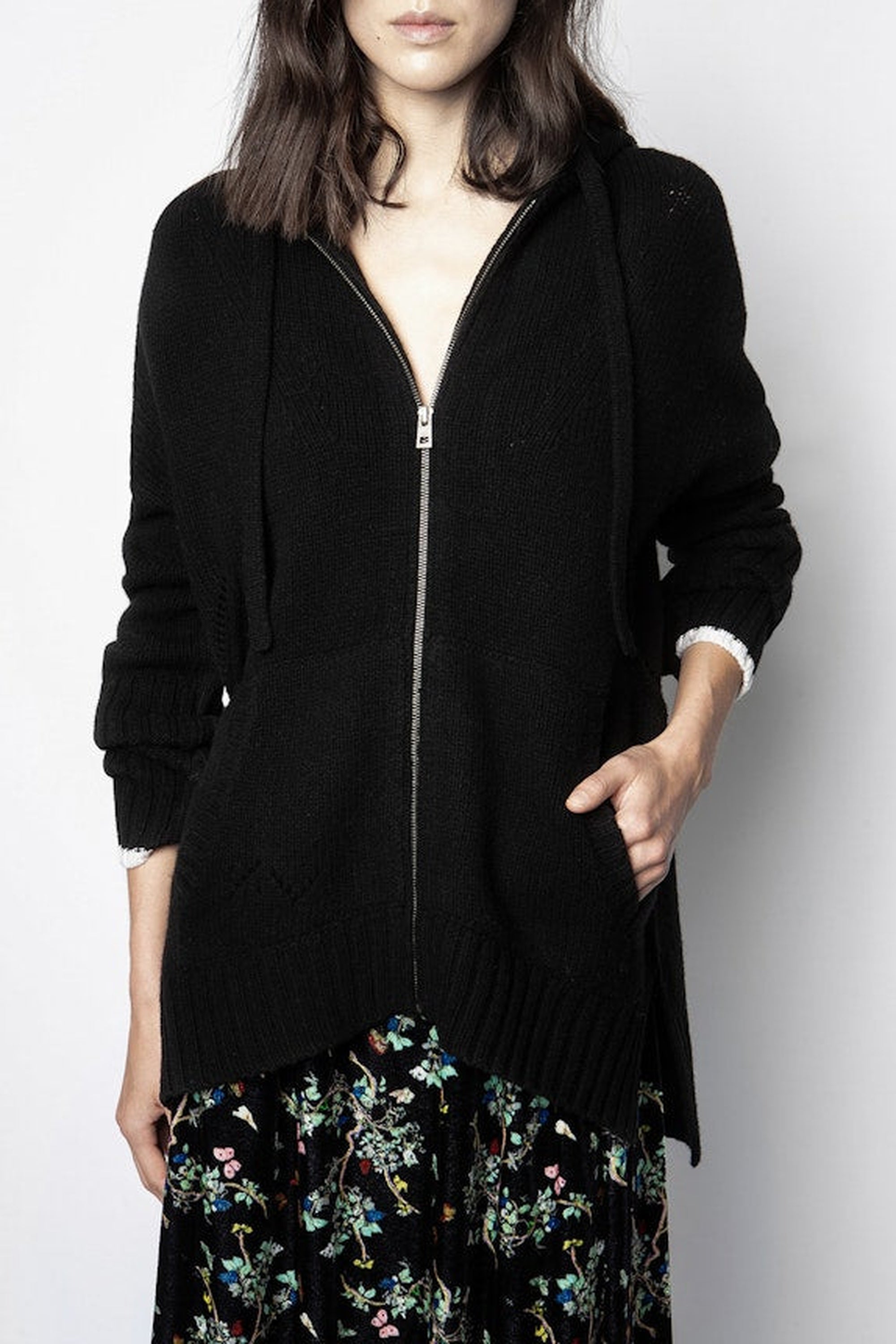 Cardigan Salma Zaddicted en laine - Noir