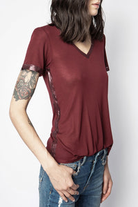Atia Foil T-shirt - Bordeaux